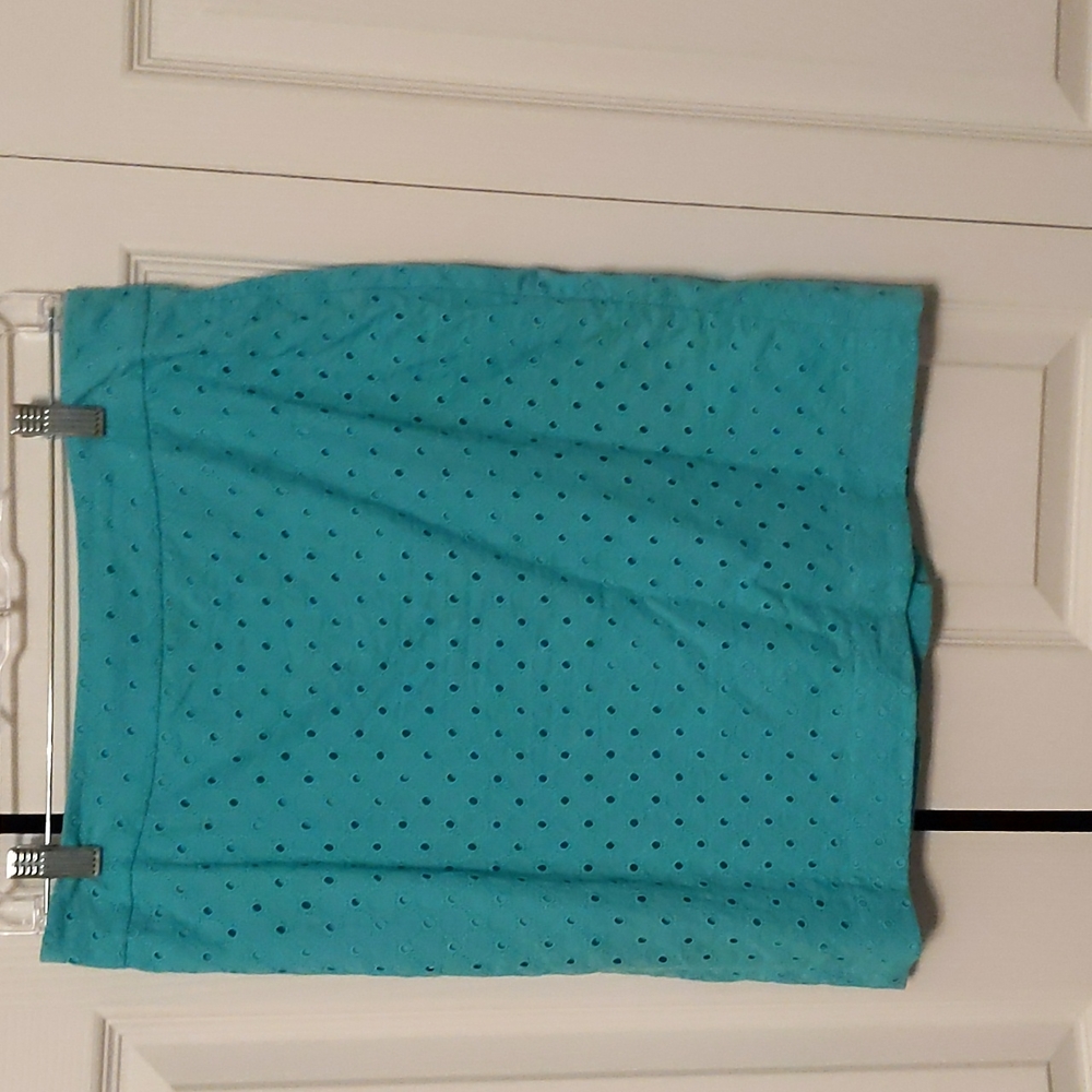 Ann Taylor 6P teal pencil skirt